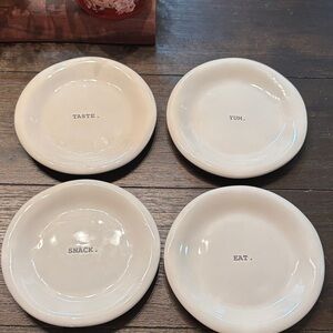 Rae Dunn White Ceramic Plate